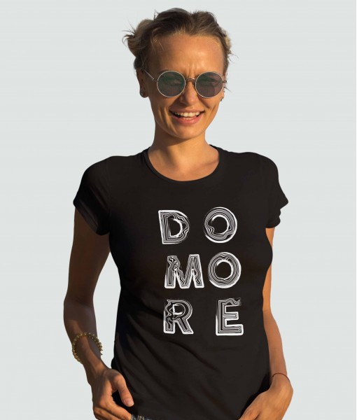 Дамска тениска с щампа Текст и надписи DO MORE